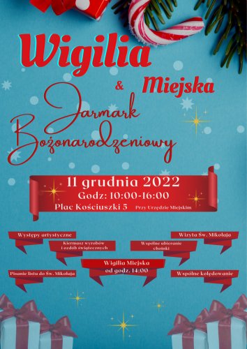 Wigilia Miejska i Kiermasz Bożonarodzeniowy