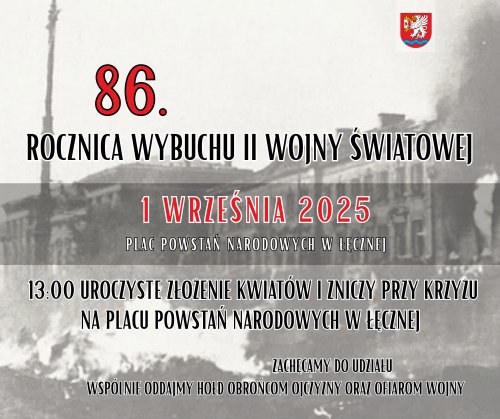 Obchody 86. rocznicy wybuchu II wojny światowej w Łęcznej