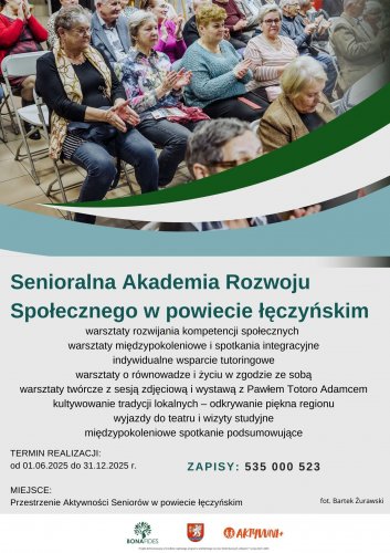 Nowy projekt dla seniorów i seniorek w powiecie łęczyńskim