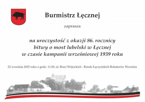 86. rocznica bitwy o most lubelski w Łęcznej